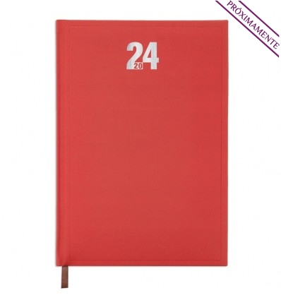 Agenda personalizada 2024 Arles Día B5 para empresas Color Rojo