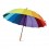 Paraguas arcoiris con mango de madera personalizado Color Multicolor