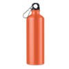 Botella de Aluminio con Mosquetón para eventos Color Naranja