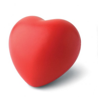 Corazón Antiestrés en PU Color Rojo