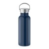 Botella de acero inoxidable reciclado de doble pared - 500 ml con logo publicitario Color Azul Marino Oscuro