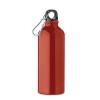 Botella de aluminio reciclado con mosquetón - 500 ml merchandising Color Rojo