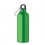 Botella de aluminio reciclado con mosquetón - 500 ml para empresas Color Verde