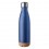 Botella termo inoxidable con base de corcho 600 ml para regalar Color Azul