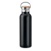 Botella termo en acero inoxidable visto con asa - 750 ml para empresas Color Negro