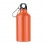 Botella de aluminio de una capa con mosquetón 400 ml para eventos Color Naranja