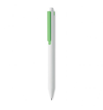 Bolígrafo de plástico reciclado Tinta azul publicitario Color Verde Lima