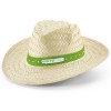 Sombrero de Paja Natural personalizado con cinta verde
