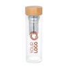 Botella de cristal con dos infusores inoxidables - 490 ml