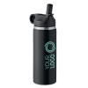 Botella de acero inox reciclado con pajita - 500 ml