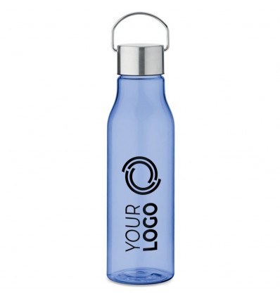 Botella reciclada sin BPA con tapón inoxidable - 650 ml