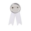 Broche insignia con clip Color Blanco - Vista posterior