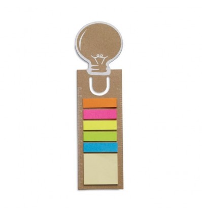 Punto de Libro con Bloc de Notas personalizado Color Beige