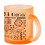 Taza de cristal de color mate para sublimar - 350 ml con logo