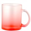 Taza de cristal de colores translúcidos para sublimar - 350 ml promocional Color Rojo