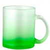 Taza de cristal de colores translúcidos para sublimar - 350 ml publicitaria Color Verde