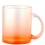 Taza de cristal de colores translúcidos para sublimar - 350 ml personalizada Color Naranja