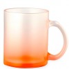 Taza de cristal de colores translúcidos para sublimar - 350 ml personalizada Color Naranja