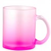 Taza de cristal de colores translúcidos para sublimar - 350 ml para empresas Color Fucsia