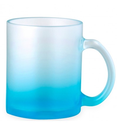 Taza de cristal de colores translúcidos para sublimar - 350 ml barata Color Azul