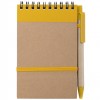 Libreta con anillas A6 con hojas rayadas y bolígrafo para empresas Color Amarillo