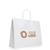 Bolsa de Papel Kraft Blanco Horizontal de 40x11x34 cm