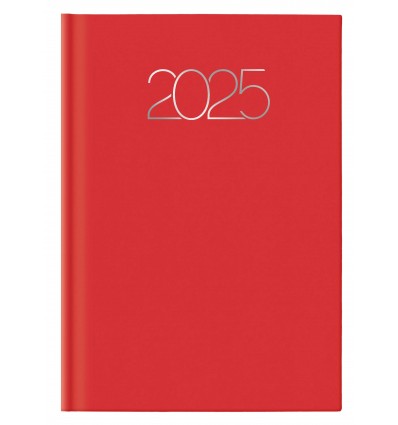 Agenda publicitaria 2025 Premium Dia A5 con logo personalizado Color Rojo