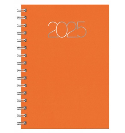 Agenda promocional wire'o 2025 Premium Dia A5 para empresas Color Naranja