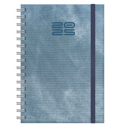 Agenda wire'o de polipiel 2025 Lovere Dia A5 personalizada Color Azul