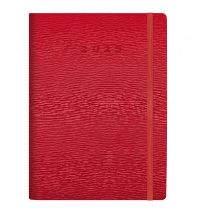 Agenda promocional wire'o 2025 Rivoli Día B5 personalizada Color Rojo