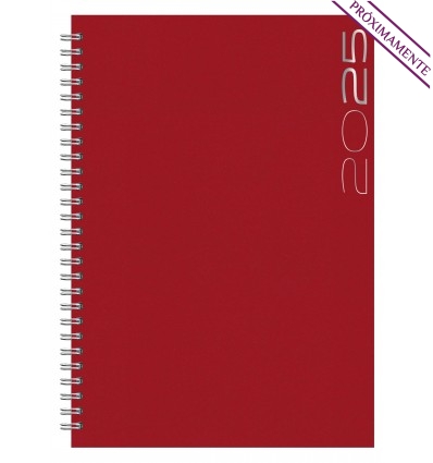 Agenda personalizada wire'o 2025 Positano Semana B5 promocional Color Rojo