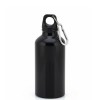 Bidón de aluminio con mosquetón de 400 ml personalizada Color Negro