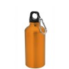 Bidón de aluminio con mosquetón de 400 ml con logo Color Naranja