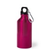 Bidón de aluminio con mosquetón de 400 ml para campañas promocionales Color Fucsia