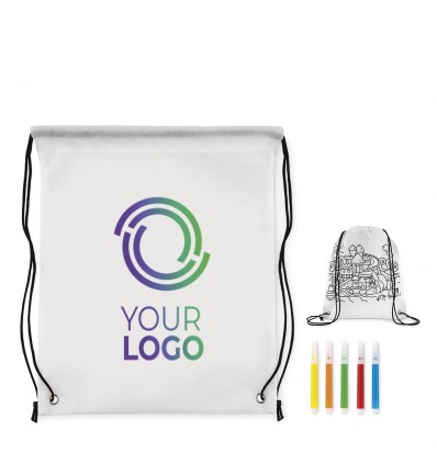 Mochila saco de non-woven para colorear con tu logo