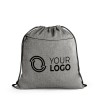 Mochila saco de algodón reciclado con bolsillo frontal con tu logo