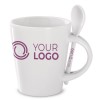 Taza de Cerámica Publicitaria con Cuchara 340ml con tu logo