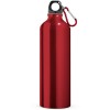 Botella deportiva de aluminio con mosquetón - 800 ml publicitaria Color Rojo