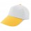 Gorra blanca con visera de color para eventos Color Amarillo