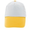 Gorra blanca con visera de color para merchandising