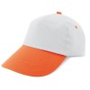 Gorra blanca con visera de color para empresas Color Naranja