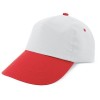 Gorra blanca con visera de color promocional Color Rojo