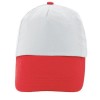 Gorra blanca con visera de color para campañas promocionales