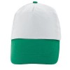 Gorra blanca con visera de color para empleados