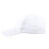 Gorra camionero de 5 paneles en poliéster con frontal blanco - Vista lateral