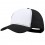 Gorra camionero de 5 paneles en poliéster con frontal blanco personalizada Color Negro