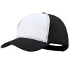 Gorra camionero de 5 paneles en poliéster con frontal blanco personalizada Color Negro