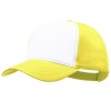 Gorra camionero de 5 paneles en poliéster con frontal blanco económica Color Amarillo