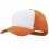 Gorra camionero de 5 paneles en poliéster con frontal blanco para empresas Color Naranja