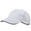 Gorra de algodón peinado con cierre de velcro 5 paneles barata Color Blanco